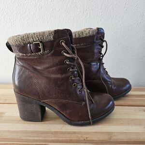 Brown Leather Ankle Boots